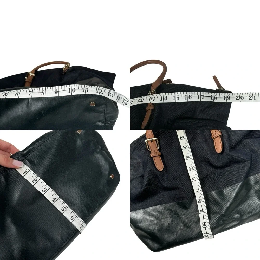 KATE SPADE Dixon Blaine Bag‎ Indigo Blue Denim Canvas Leather Satchel